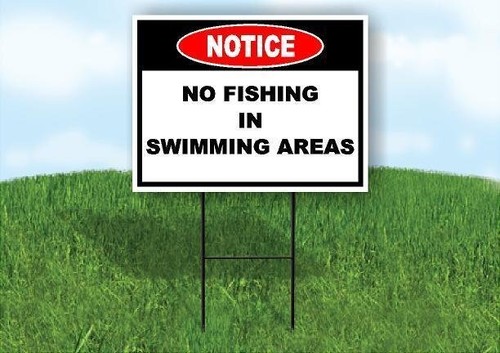 Notice fishing swimming - notice, in