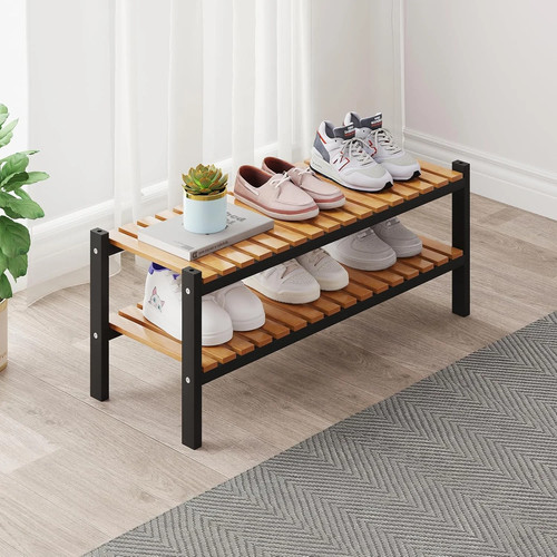 Bamboo shoe rack - shoe, for