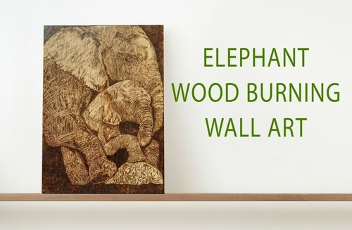 Elephant wall wood - wall, burning
