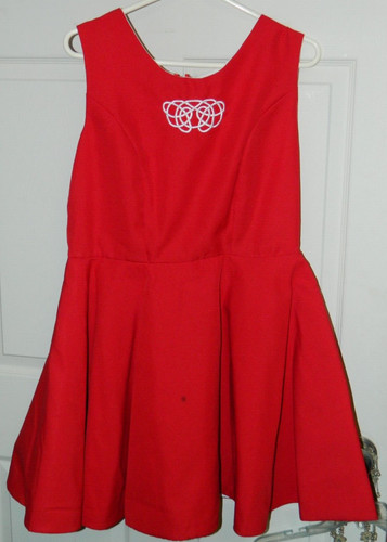 Embroidered red black girls - embroidered, w/