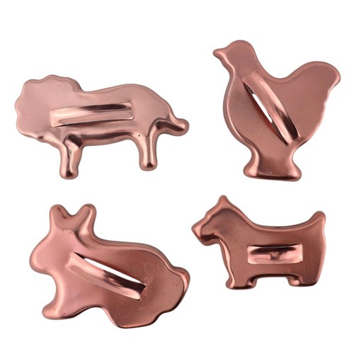 Set vintage copper animal - of,