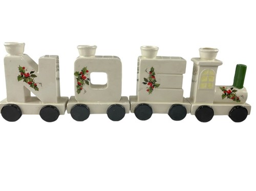 Vintage ceramic noel train - noel,