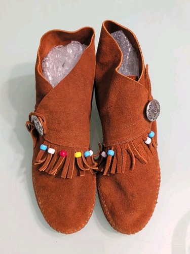 Minnetonka brown leather suede - minnetonka,