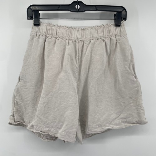 Linen blend shorts - linen,