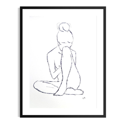 Original 9x12 abstract figure - original,
