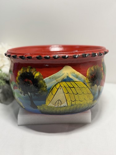 Large vintage hand painted - vintage,