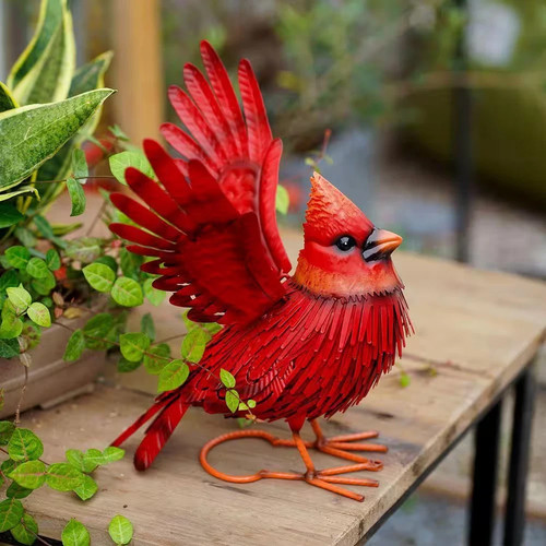 Metal bird yard art large - bird, art-