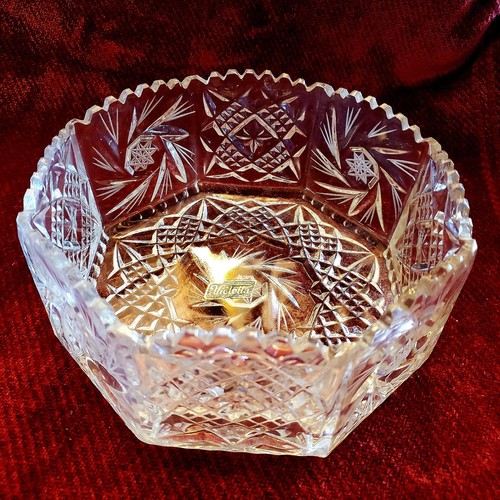 Vintage octagonal hand cut - octagonal,