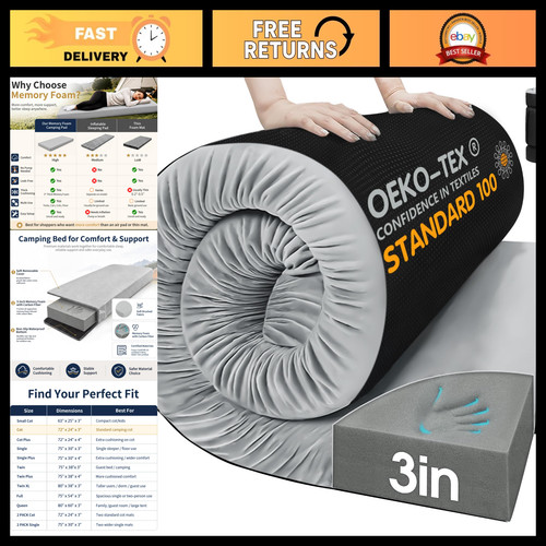 Memory foam camping mattress - camping,