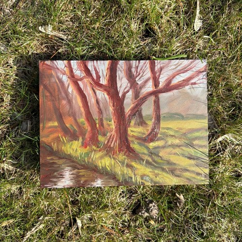 Original oil painting spring - original,