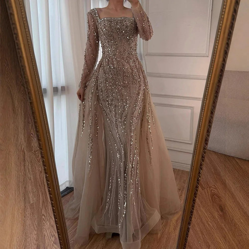 Arabic caramel beaded - caramel, mermaid