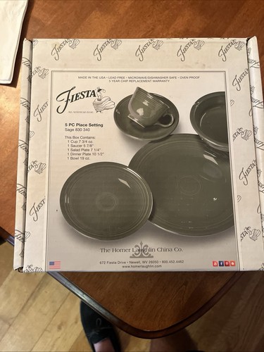 Fiesta ware sage piece place - fiesta,