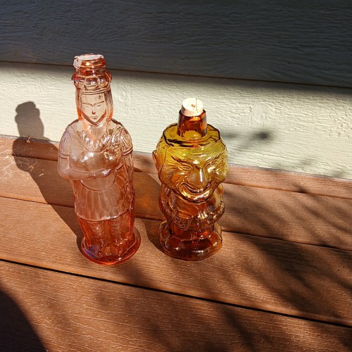 Vintage figural glass liquor - glass,