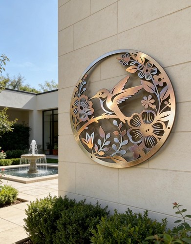 Hummingbird metal wall - wall, art