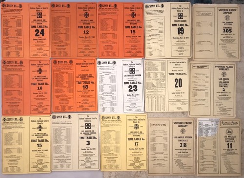 Lot timetables atsf - 25,