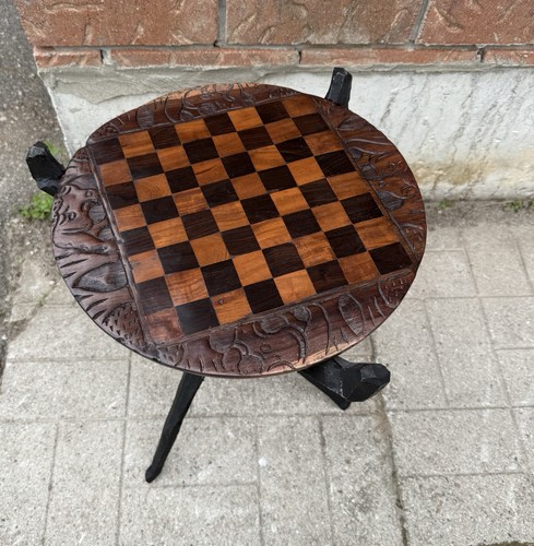 African wood carved reversible - carved,