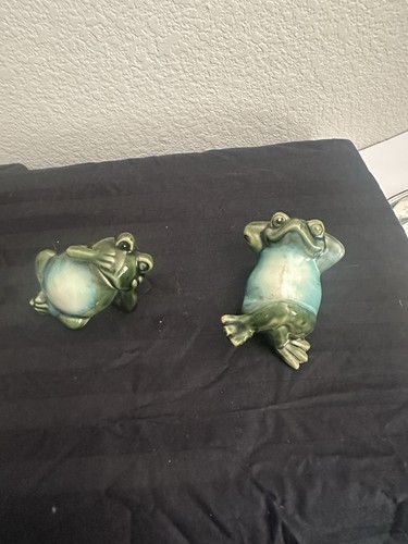 Vintage frog statues - 2, ceramic