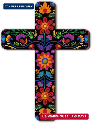 Floral cross wall - wall, hand
