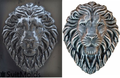 Mold lion diy plaque - mold, 2d