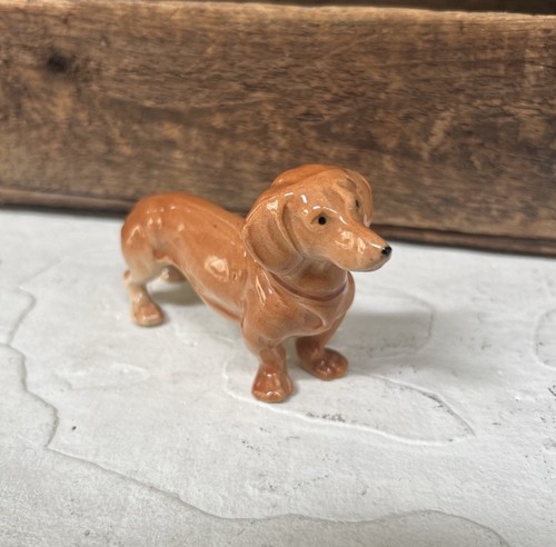 Vintage porcelain dachshund - porcelain,