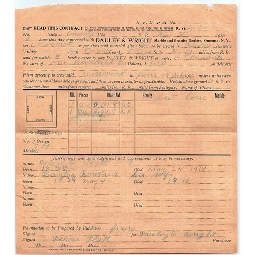 1916 dauley wright granite - dauley,