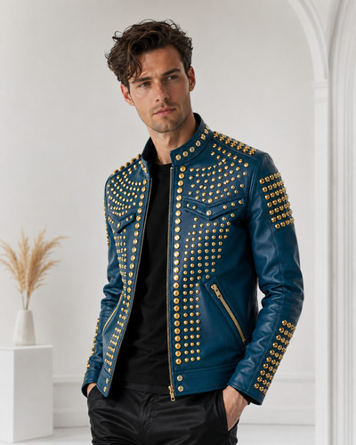 Men blue studded - men's,