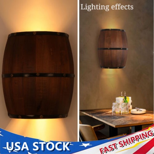 Wall light wood - wood, barrel