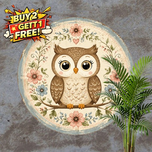 Oil painting woodland owl - oil,