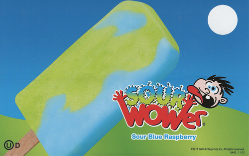 Sour wower ice cream bar - sour, blue
