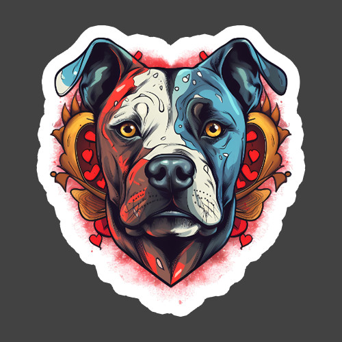 Pit bull sticker vinyl decal - bull,