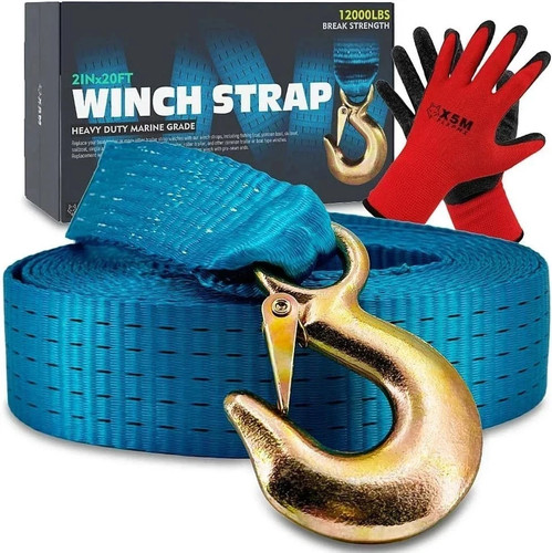 Boat winch strap with hook - winch,