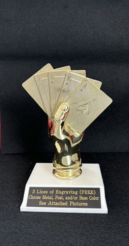 Poker hand trophy - 5,