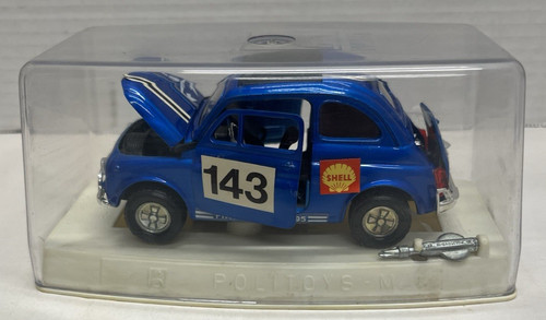 Politoys blue fiat 595 - 595, abarth