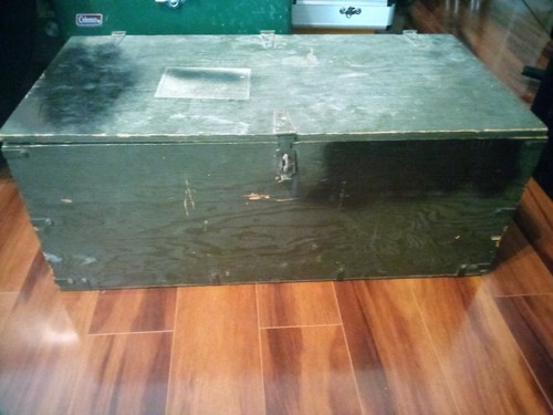 Vintage military foot locker - vintage,