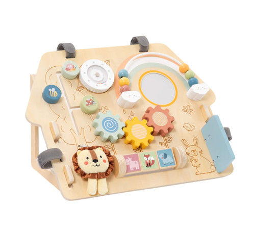 Wooden toddler busy board - wooden,