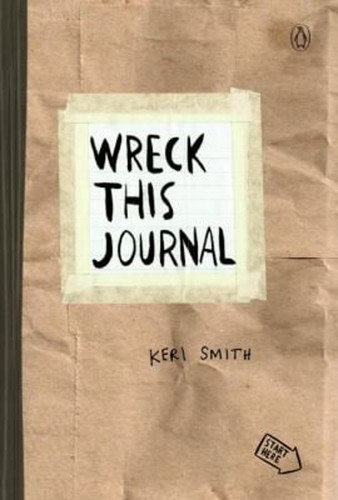 Wreck this journal paper bag - this,