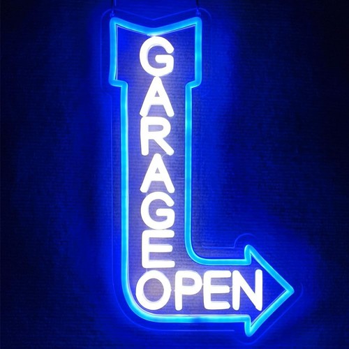 Garage open arrow neon - garage,