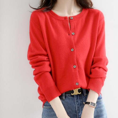 Women cardigan solid color - cardigan,