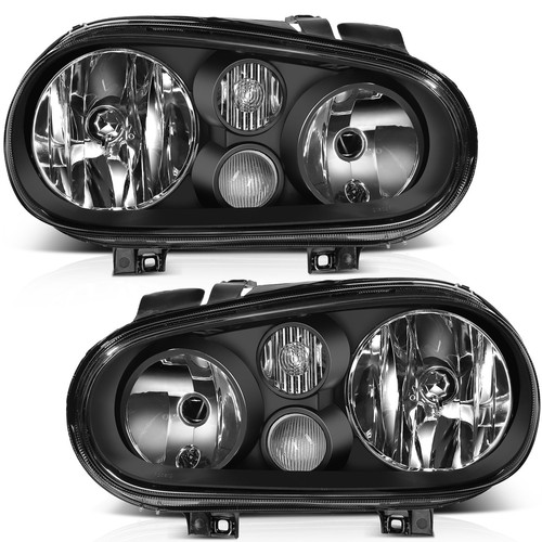 Pair black housing headlamp - pair,