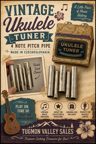 Antique ukulele tuner note - ukulele, 4