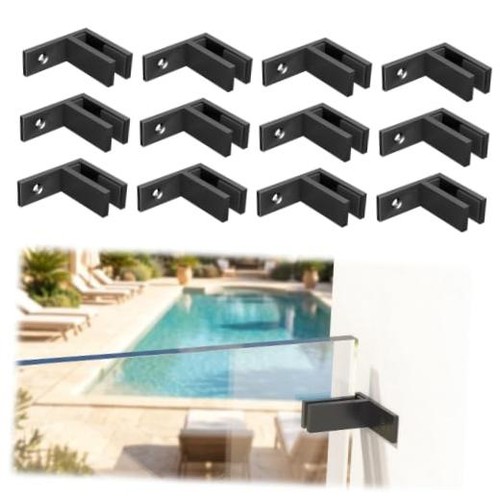12pack black railing wall - black,