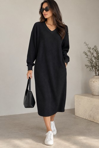 Uniqlo women black waffle - women’s,