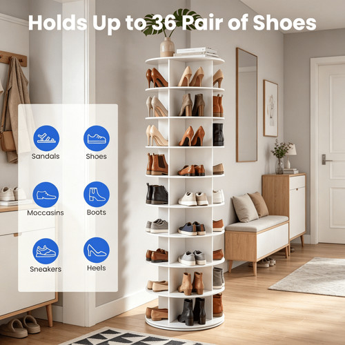 360 rotating shoe rack - 360°,