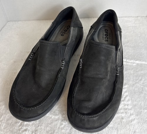 Crocs santa cruz - black, leather