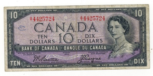 1954 canada ten - canada, dollar