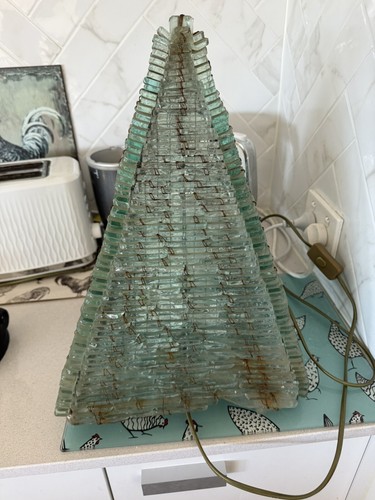 Vintage italian glass pyramid - vintage,