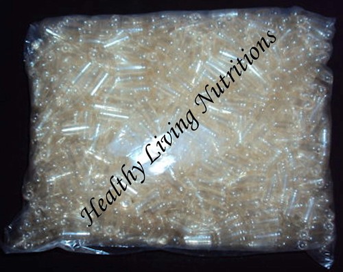 500 empty gel gelatin capsules - empty,
