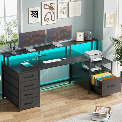 Computer desk with power - desk,
