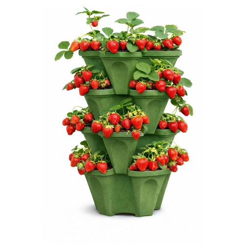 Strawberry planter tower 4 - strawberry, tower,