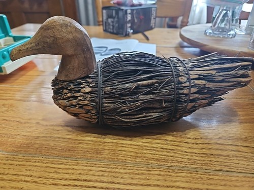Rustic wooden and twig - wooden, duck